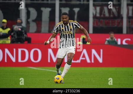 Mailand, Italie. Oktober 2023. Bremer während des italienischen Meisterschaftsspiels Serie A zwischen AC Milan und Juventus FC am 22. Oktober 2023 im San Siro Stadion in Mailand, Italien - Foto Morgese-Rossini/DPPI Credit: DPPI Media/Alamy Live News Stockfoto