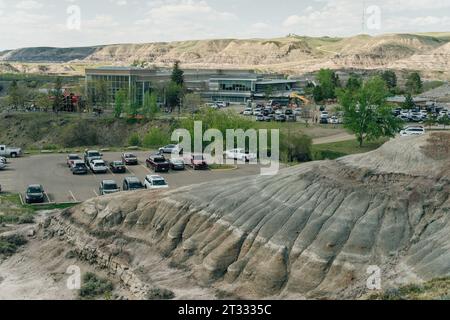 Drumheller, Alberta, Kanada, 12. Mai 2022 das Royal Tyrell Museum of Paläontology Houses. Hochwertige Fotos Stockfoto