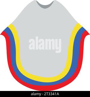 kolumbianischer Poncho Illustration Vektor isoliert Stock Vektor