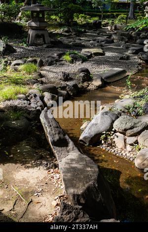 Der Takahashi Korekiyo Memorial Park ist der ehemalige Sitz des 20. Japanischen Premierministers Takahashi Korekiyo. Takahashi ist berühmt für seine assas Stockfoto