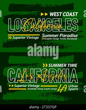 Kalifornien Los Angeles urbane Kalligraphie Schriftart Grunge Superior Vintage, Typografie, für T-Shirt, Poster, Labels, usw. Stock Vektor