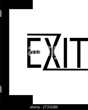 Das Exit-Icon. Logout und Ausgang, Ausgang, Symbol. Flache Vektor-illustration Stock Vektor