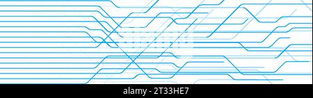 Blauer minimaler abstrakter futuristischer Hintergrund mit Leiterplattenlinie. Design der Vektortechnologie Stock Vektor