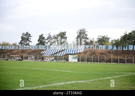 Frauenfußball: Rumänien 3. Liga Spiel zwischen Prahova CSU Ploiesti und FC Petrolul Ploiesti , Stadion Metalul Filipestii de Padure , 22.10.2023 Stockfoto