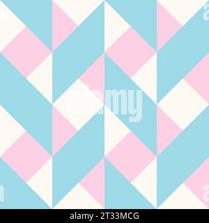 Nahtloses Muster geometrischer Formen in Pastellfarben der 80er Jahre, abstrakter minimalistischer Hintergrund. Hochauflösende Vollbild-Designvorlage, Kopierraum. Stockfoto