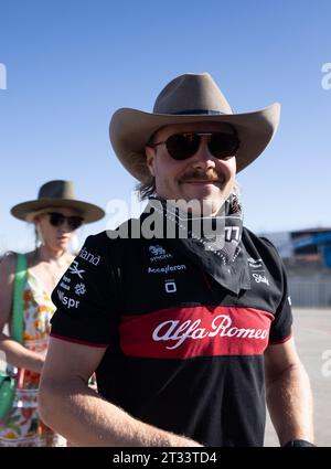 AUSTIN, TEXAS, USA AM 20. OKTOBER 2023; 77, Valtteri BOTTAS, FIN, Alfa Romeo Racing F1 Team während des Formel 1 Grand Prix in Austin, TEXAS, USA 2023, Rennstrecke der Nord- und Südamerika, US F1 GP, Formel 1, Formule 1 – Formel 1 Grand Prix am 20. Oktober in Austin, Texas – gebührenpflichtiges Bild – Foto: © Irwen SONG/ATP Images (SONG Irwen/ATP/SPP) Credit: SPP Sport Press Photo. /Alamy Live News Stockfoto