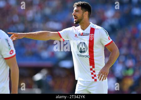 Rom, Latium. Oktober 2023. Pablo Mari von Monza während des Spiels der Serie A zwischen Roma und Monza im Olympiastadion, Italien, 22. Oktober 2023. AllShotLive/SIPA USA Credit: SIPA USA/Alamy Live News Stockfoto