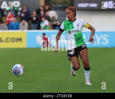 Taylor Hinds von Liverpool Women in Aktion beim FA WOMEN's SUPER LEAGUE Spiel zwischen West Ham United WOMEN gegen Liverpool WOMEN in Chigwell C Stockfoto