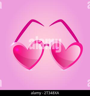 Pinkfarbene Brille. Barbicore-STYLE. Vektorabbildung. Stock Vektor