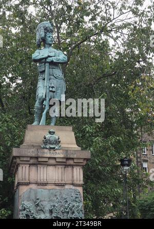 Black Watch Memorial des Bildhauers William Birnie Rhind um 1910 in Edinburgh, Großbritannien Stockfoto