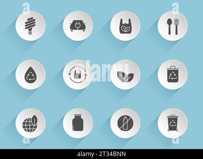 Vektorsymbole „Nullabfall“ Stock Vektor