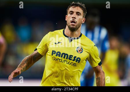 Kiko Femenia von Villarreal CF in Aktion während des LaLiga EA Sports Matches zwischen Villarreal CF und Deportivo Alaves im Estadio de la Ceramica am Octo Stockfoto