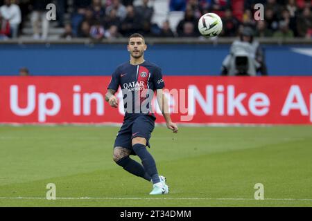 Lucas Hernandez von PSG während des Fußballspiels der französischen Meisterschaft Ligue 1 zwischen Paris Saint-Germain und dem RC Straßburg am 21. Oktober 2023 im Parc des Princes Stadion in Paris Stockfoto