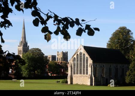 Allgemeine Ansichten der Kathedrale von Chichester in Chichester, West Sussex, Großbritannien. Stockfoto