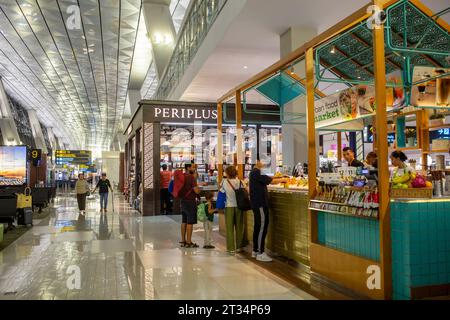 Jakarta, Indonesien - 21. Oktober 2023: Gewerbeflächen am Soekarno-Hatta International Airport, Jakarta, Indonesien. Stockfoto