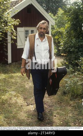 Cornelis Vreeswijk. Schwedischer Sänger, Songwriter, Dichter und Schauspieler. Geboren am 8. august 1937 bis 12. november 1987. Cornelis Vreeswijk gilt als einer der einflussreichsten und erfolgreichsten Troubadours in Schweden. 1985. Stockfoto