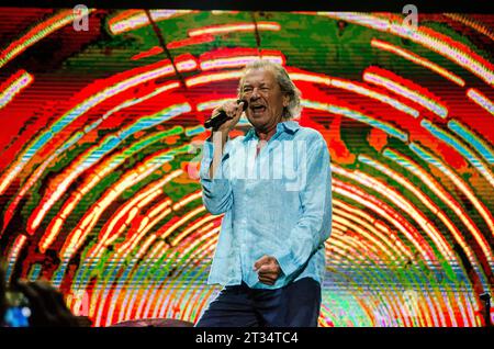 Ian Gillan von Deep Purple tritt beim Rockwave Festival in Athen (TerraVibe Park) / Griechenland auf, Juli 2023 Stockfoto