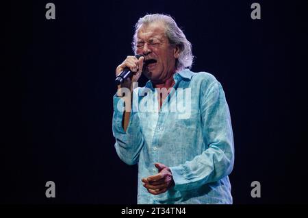 Ian Gillan von Deep Purple tritt beim Rockwave Festival in Athen (TerraVibe Park) / Griechenland auf, Juli 2023 Stockfoto