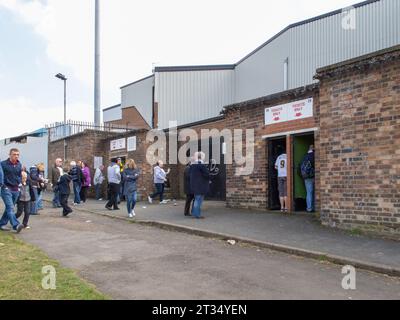 Vor dem Fußballplatz von Port Vale Stockfoto