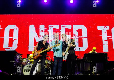 Deep Purple Auftritt beim Rockwave Festival in Athen (TerraVibe Park) / Griechenland, Juli 2023 Stockfoto