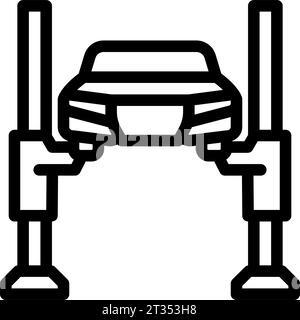 Vektorillustration des Symbols für die mechanische Linie des Fahrzeughubs Stock Vektor