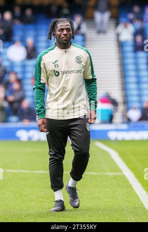 ROCKY BUSHIRI, professioneller Fußballspieler, spielt derzeit für den Hibernian Football Club. Bild, das während eines Trainings vor dem Spiel aufgenommen wurde. Stockfoto