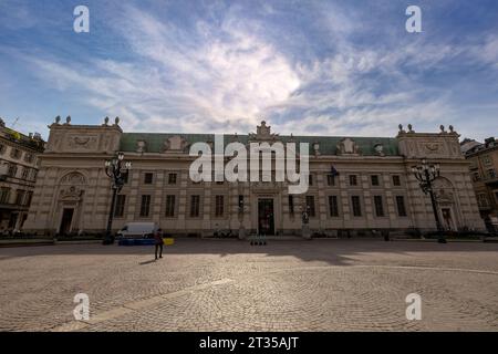 TURIN, ITALIEN, 11. APRIL 2023 - die nationale Universitätsbibliothek von Turin (Turin), Italien Stockfoto