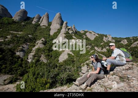 AUF DEN SPUREN VON ANTONIO GANDI IN KATALONIEN Stockfoto