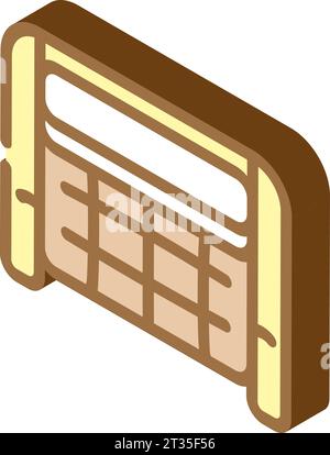 Stuhl Draufsicht isometrische Symbolvektorillustration Stock Vektor