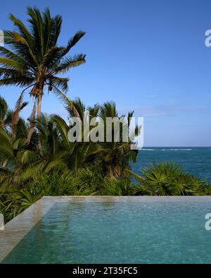 Pool. Ferienhaus Tulum - Casa Uh K aay, Tulum, Mexiko. Architekt: Gantous Arquitectos, 2023. Stockfoto