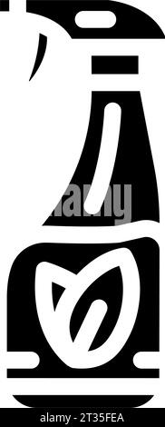 Umweltfreundliche Reinigung grün lebende Glyphe Icon Vektor Illustration Stock Vektor