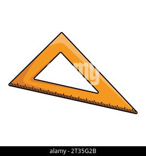 Dreieck Lineal Schule Versorgung Vektor Illustration grafisches Design Stock Vektor