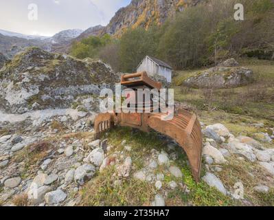 Buer-Tal, Eingang zum Folgefonna-Gletscher in der Nähe von Odda in Hardanger Stockfoto