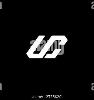 UC-Logo, UC-Monogramm, anfängliches UC-Logo, UC-Letter, Symbol, Vektor Stock Vektor