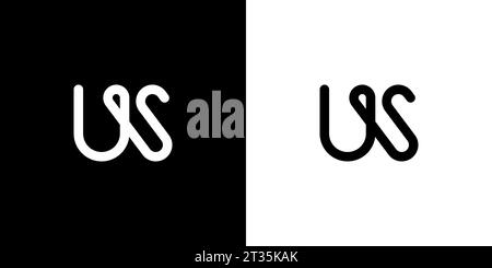 US-Logo, US-Monogramm, ursprüngliches US-Logo, US-Logo, Symbol, Vektor Stock Vektor