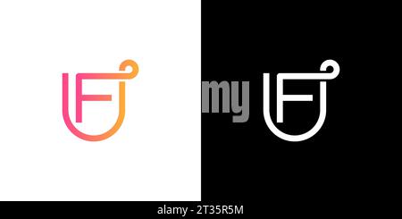 UF, FU, Logo, Monogramm, Initial, Letter, Icon, Vektor, Alphabet-Logo Stock Vektor