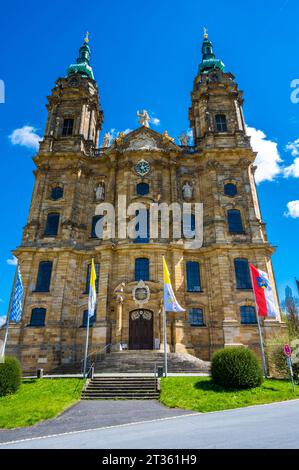 Deutschland, Bayern, Bad Staffelstein, Fassade der Basilika der vierzehn Heiligen Helfer Stockfoto