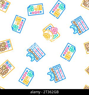 Software für die Spieleentwicklung nahtloser Mustervektor Stock Vektor