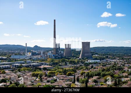 Meyreuil, Frankreich, 21. Oktober 2023. Kraftwerk Provence oder Kraftwerk Gardanne im Departement Bouches du Rhone Stockfoto