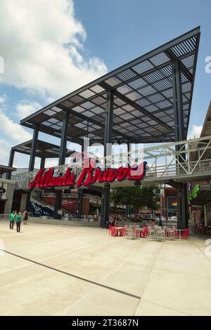 Atlanta, GA, USA: 12. Juni 2021 - Eintritt zum Truist Stadium in Atlanta, Georgia. Das Stadion ist ein Ballpark und das Heimstadion der Major League Basebal Stockfoto