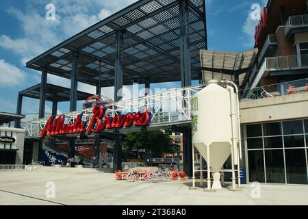 Atlanta, GA, USA: 12. Juni 2021 - Eintritt zum Truist Stadium in Atlanta, Georgia. Das Stadion ist ein Ballpark und das Heimstadion der Major League Basebal Stockfoto