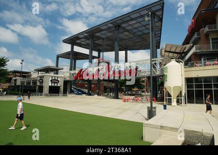 Atlanta, GA, USA: 12. Juni 2021 - Eintritt zum Truist Stadium in Atlanta, Georgia. Das Stadion ist ein Ballpark und das Heimstadion der Major League Basebal Stockfoto