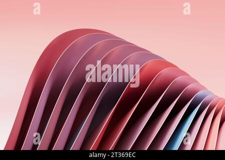 3D-Rendering von Ebenen aus glattem Gewebe Stockfoto