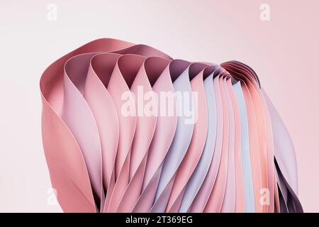3D-Rendering von Ebenen aus glattem Gewebe Stockfoto