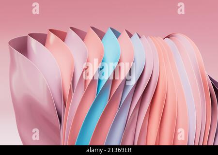 3D-Rendering von Ebenen aus glattem Gewebe Stockfoto