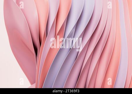 3D-Rendering von Ebenen aus glattem Gewebe Stockfoto
