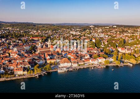 Deutschland, Baden-Württemberg, Uberlingen, Luftaufnahme der Stadt am Bodensee Stockfoto