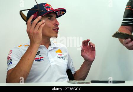 Phillip Island, Australien. Oktober 2023. Phillip Island, Australien, Freitag, 20. Oktober: Marc Marquez (ESP) beim MotoGP Australian Motorcyle Grand Prix 2023. Bild, Foto und Copyright © IVKA Damir ATP Images (IVKA Damir/ATP/SPP) Credit: SPP Sport Pressefoto. /Alamy Live News Stockfoto