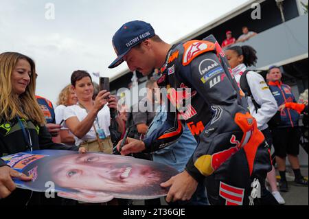 Phillip Island, Australien. Oktober 2023. Phillip Island, Australien, Samstag 21. Oktober: Jack MILLER, aus, während des MotoGP Australian Motorcyle Grand Prix 2023. Bild, Foto und Copyright © IVKA Damir ATP Images (IVKA Damir/ATP/SPP) Credit: SPP Sport Pressefoto. /Alamy Live News Stockfoto