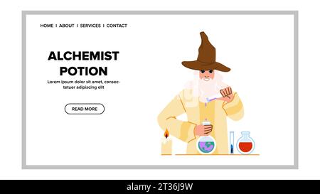 Flaschenalchemist-Trank-Vektor Stock Vektor